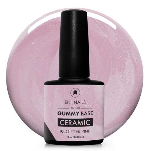 Ceramic Gummy Base 10. Glitter Pink